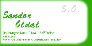 sandor oldal business card